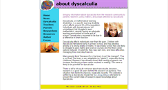 Desktop Screenshot of aboutdyscalculia.org