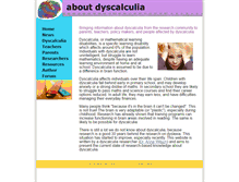 Tablet Screenshot of aboutdyscalculia.org